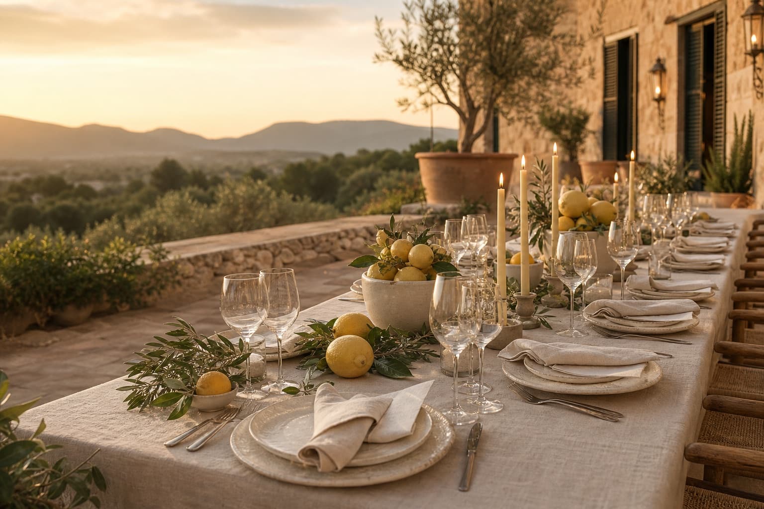 Mediterranean Lemon Setting in Mallorca